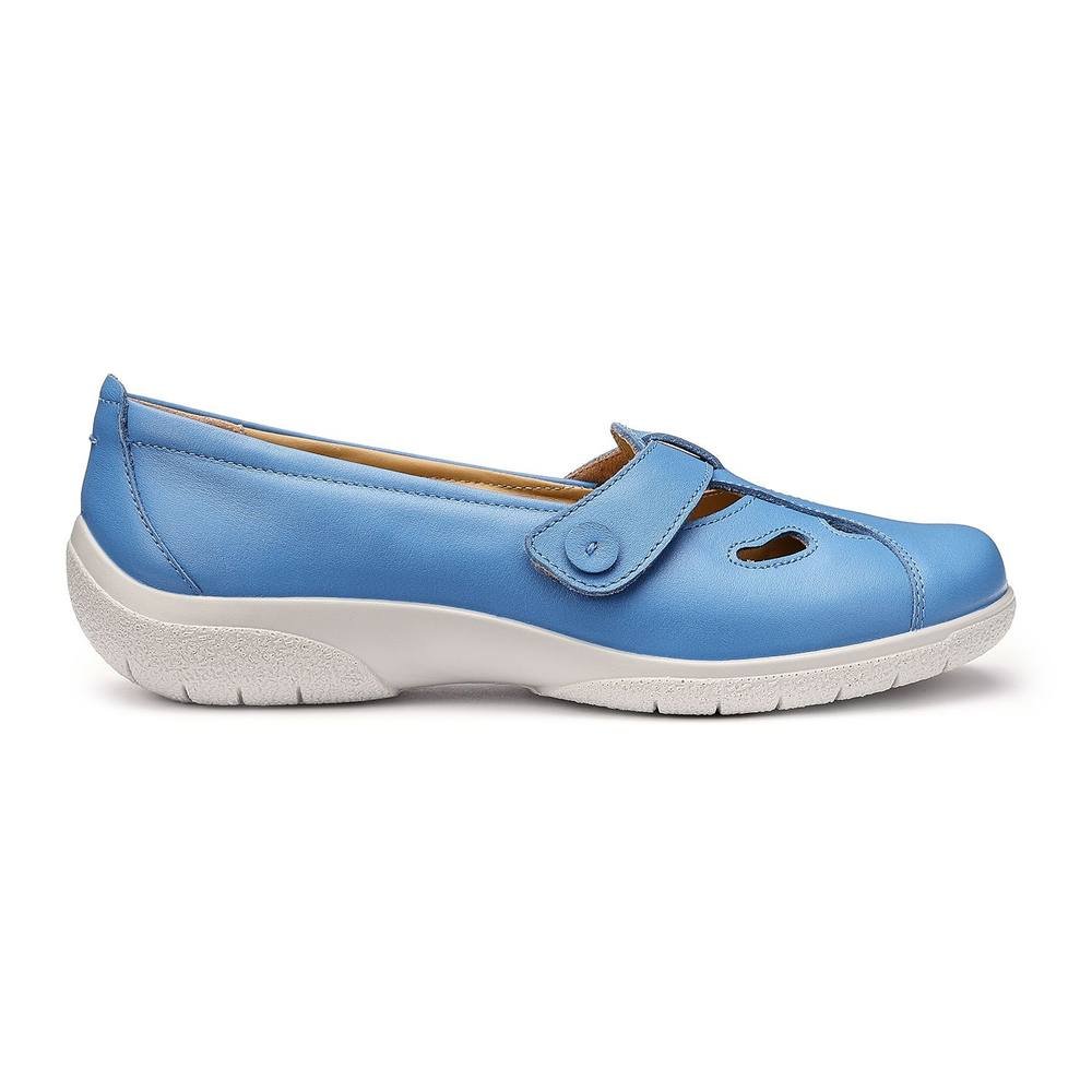 Hotter Hotter Women's Extra Wide 'Nirvana' T-Bar Shoes in Bright Blue - 2