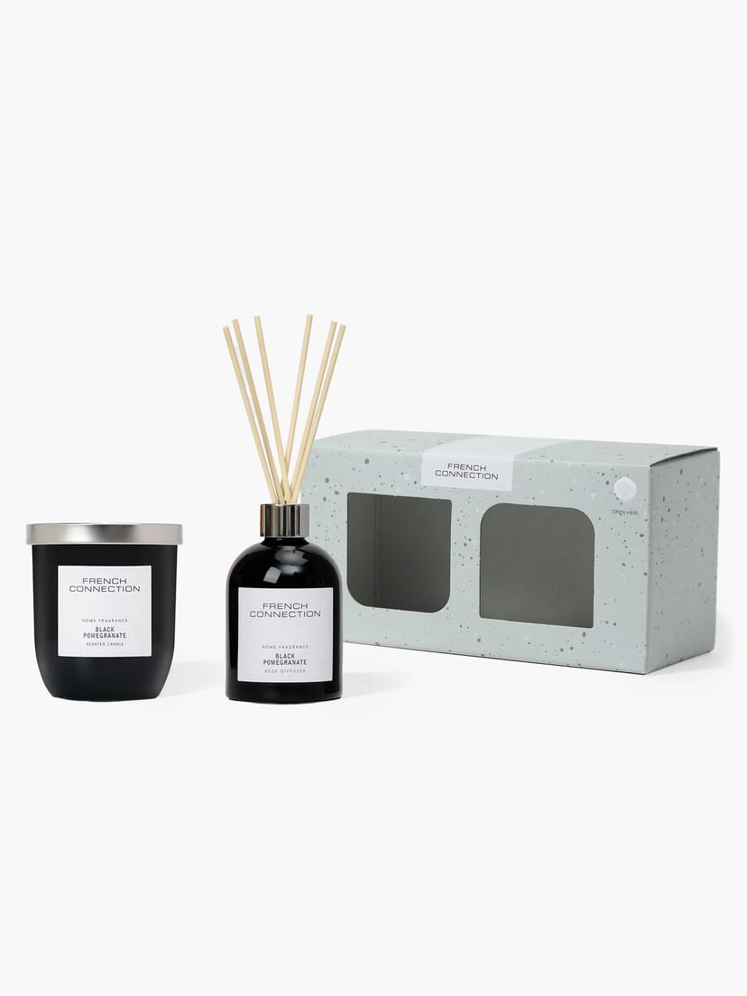 French Connection Black Pomegranate Classic Candle & Diffuser Set Black Pomegranate - 1