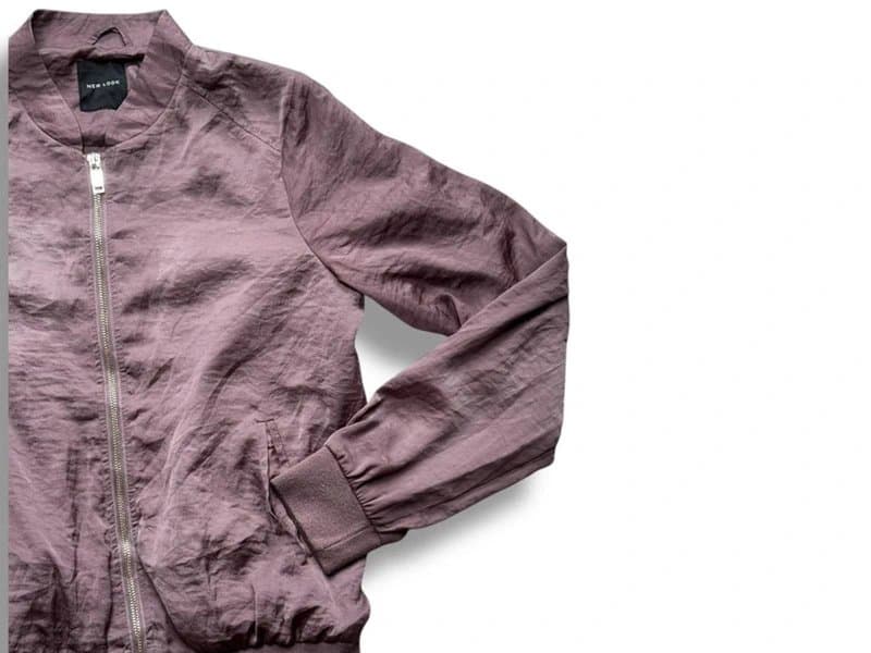 New Look Woman Pastel Bomber Jacket Mauve Purple UK 10 Satin Lightweight Spring New Look