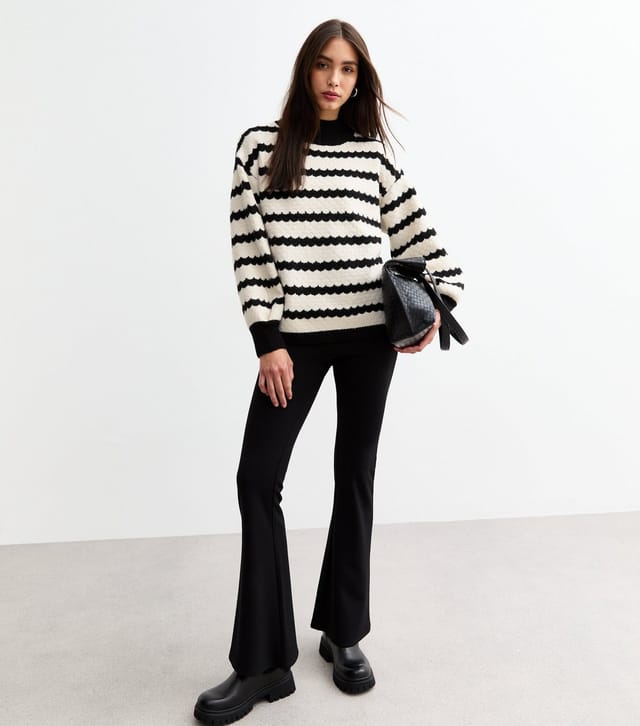 Sunshine Soul Women's Off White Bobble Stitch Striped Jumper Sunshine Soul New Look - 3