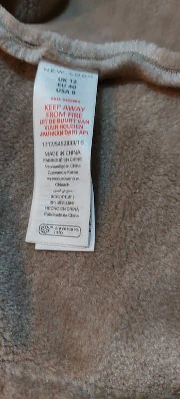 New Look New Look coat beige sheepskin look. Size 12
