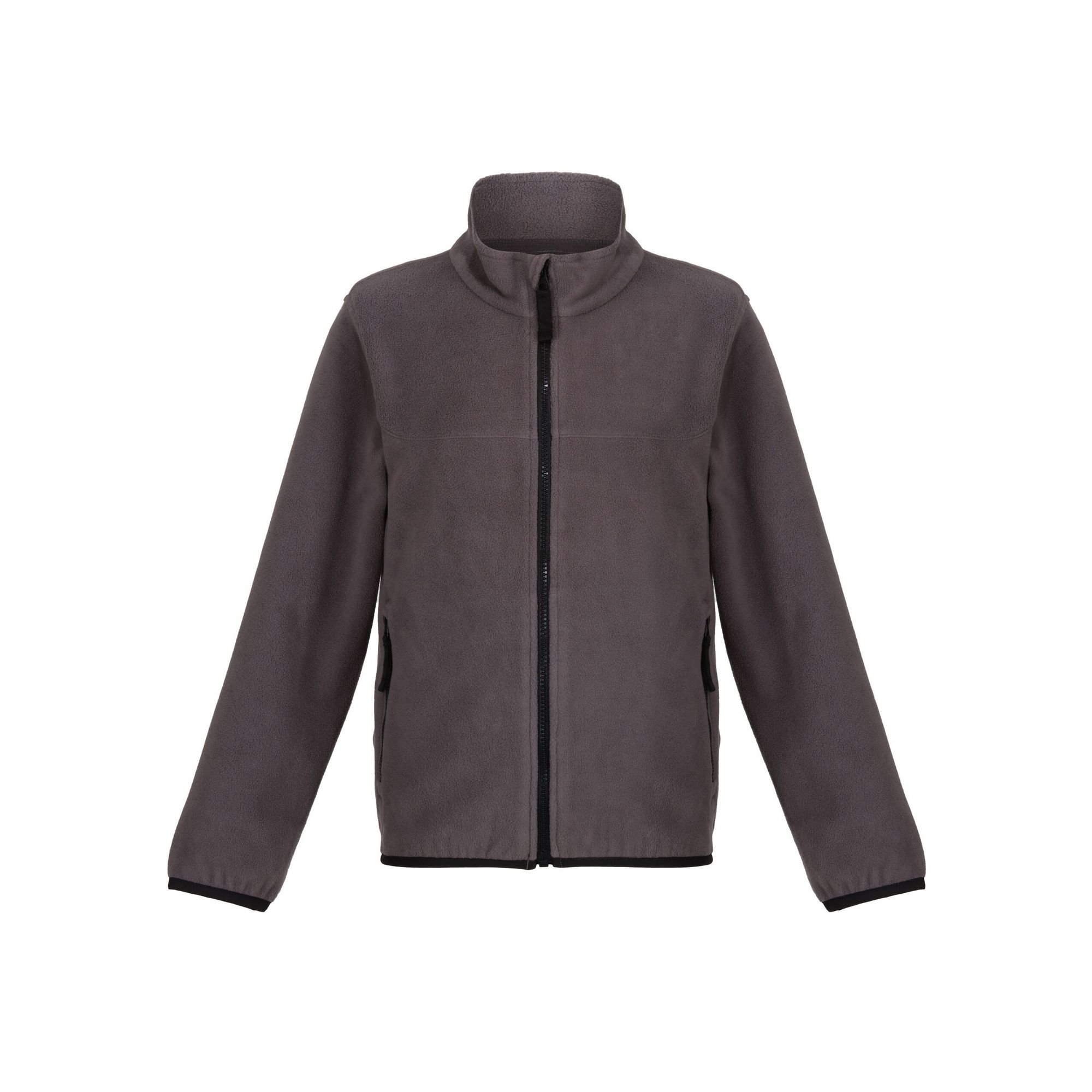 Regjun Regjun Men's Microfleece Full Zip Fleece Jacket in Dark Grey - 1