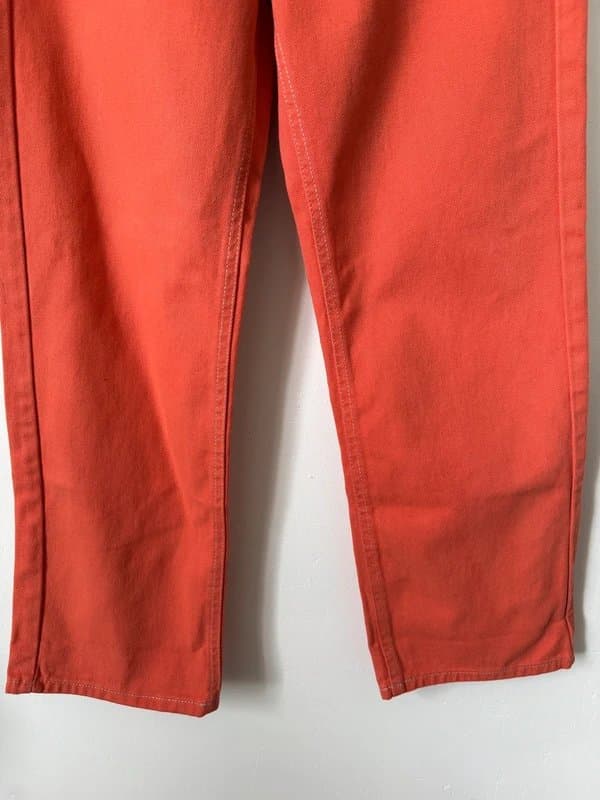 Never Fully Dressed Never Fully Dressed Orange Tapered Leg Jeans Size UK 8 Tapered Leg Cotton Denim T008