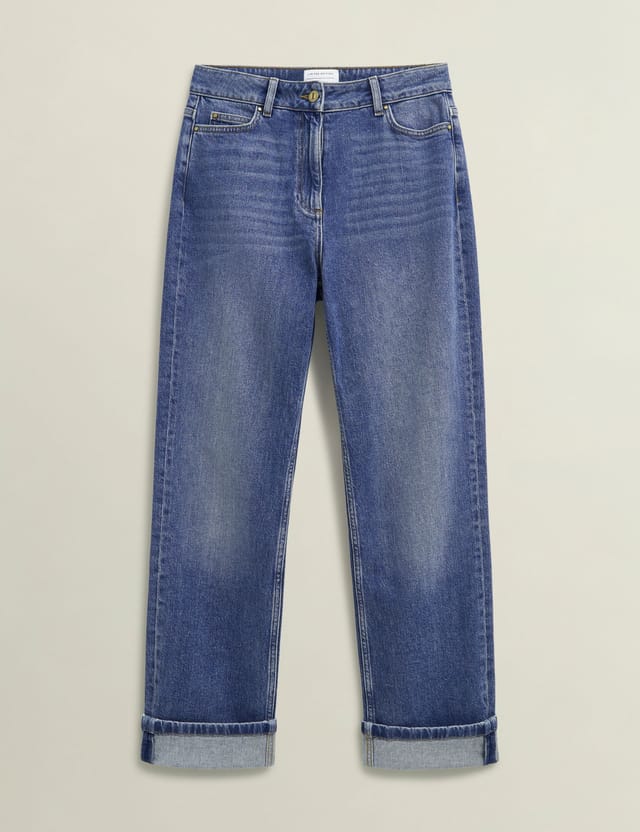 Hobbs London Hobbs London Women's Bowood High Rise Straight Jean in Mid Blue - 2