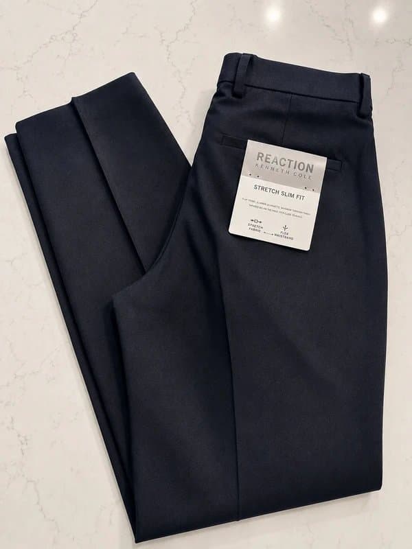 Kenneth Cole NWT Kenneth Cole Reaction Stretch Slim Fit Dress Pants 29x30 Navy