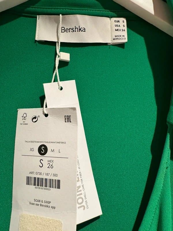 Bershka Green collared dress