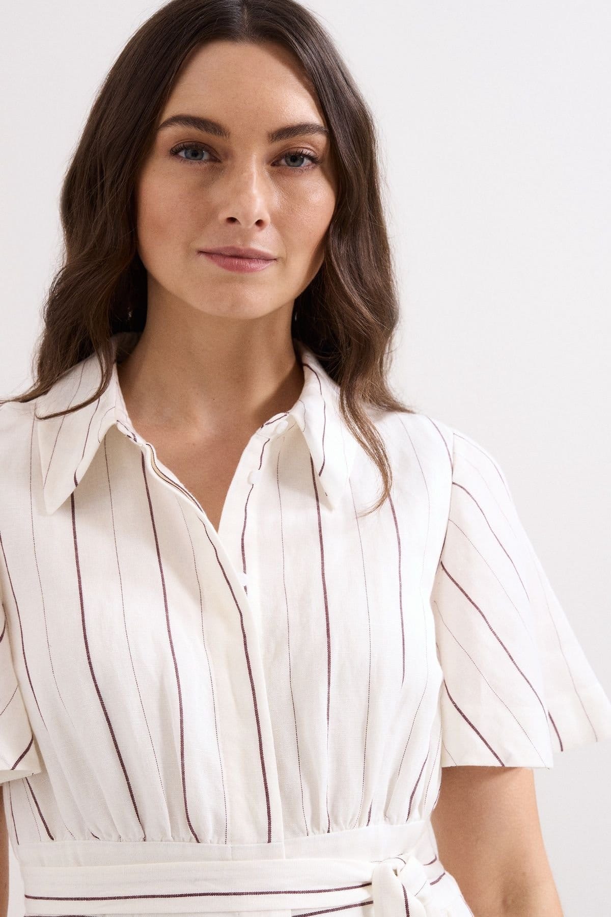 Phase Eight Phase Eight Women's Marielle Striped Shirt Dress in Natural White - 4