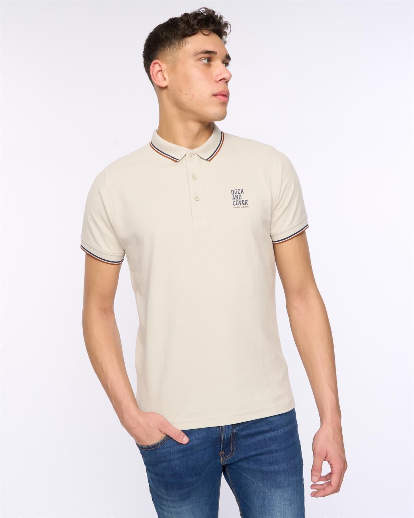 Duck&Cover Duck&Cover Men's Melports Polo in Off-White