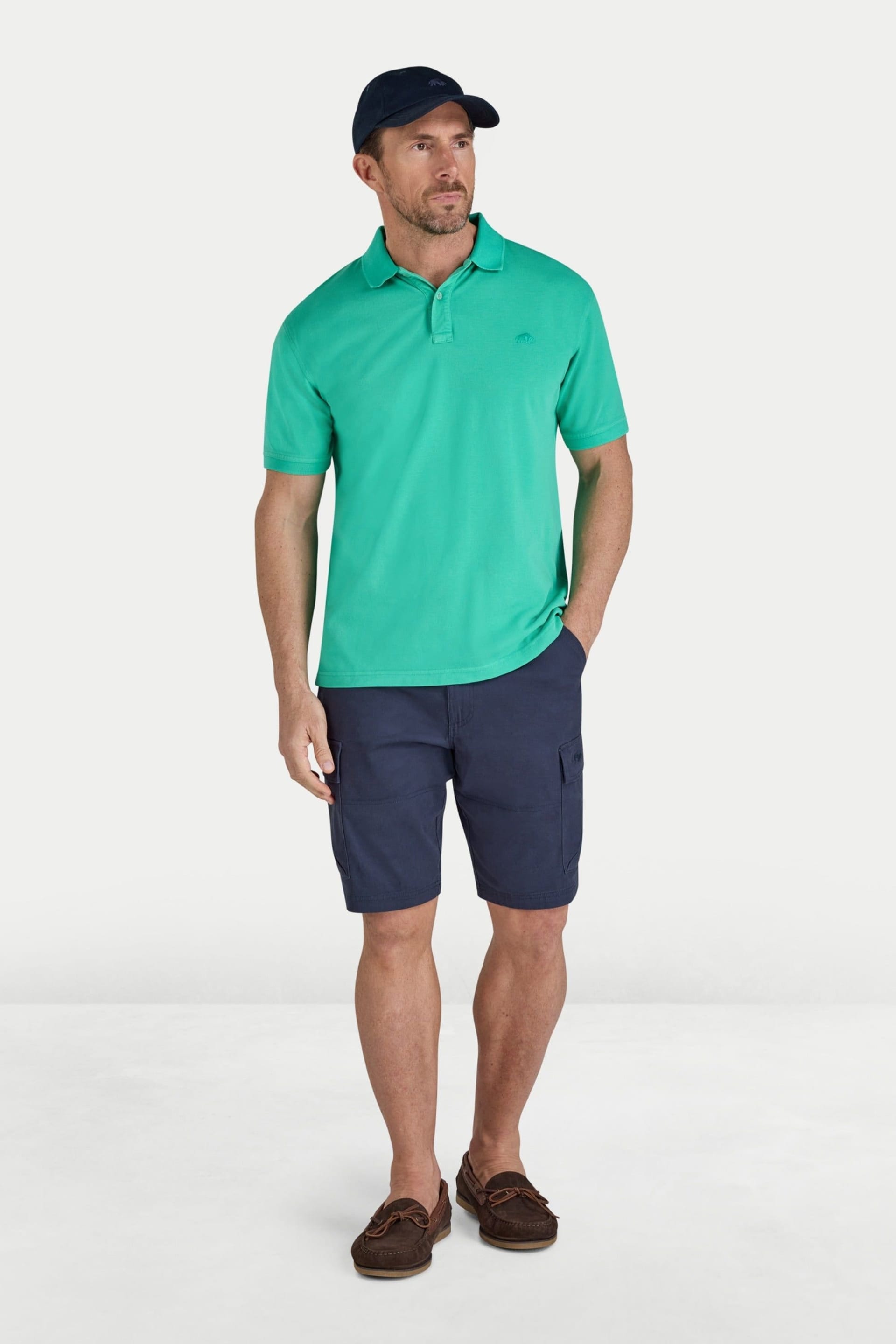 raging bull Raging Bull Men's Garment Dyed Pique Polo in Green - 4