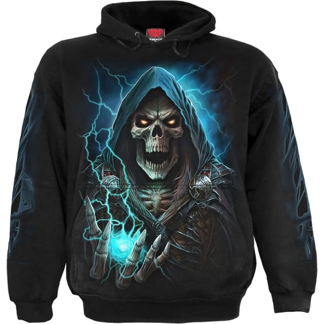 Spiral Direct Spiral Direct Men's Dead Metal Back Print Pullover Hoodie in Black - 2