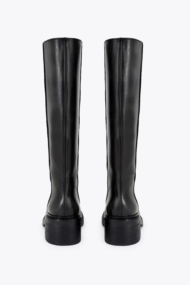 Steve Madden STEVE MADDEN Women's 'Davos 366' Leather Boots in Black - 3