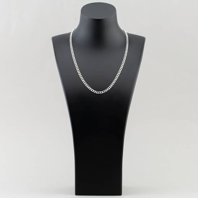 T.H.Baker T.H.Baker Women's Sterling Silver 20 Inch Square Curb Chain SSLC-410-AG-20 - 2