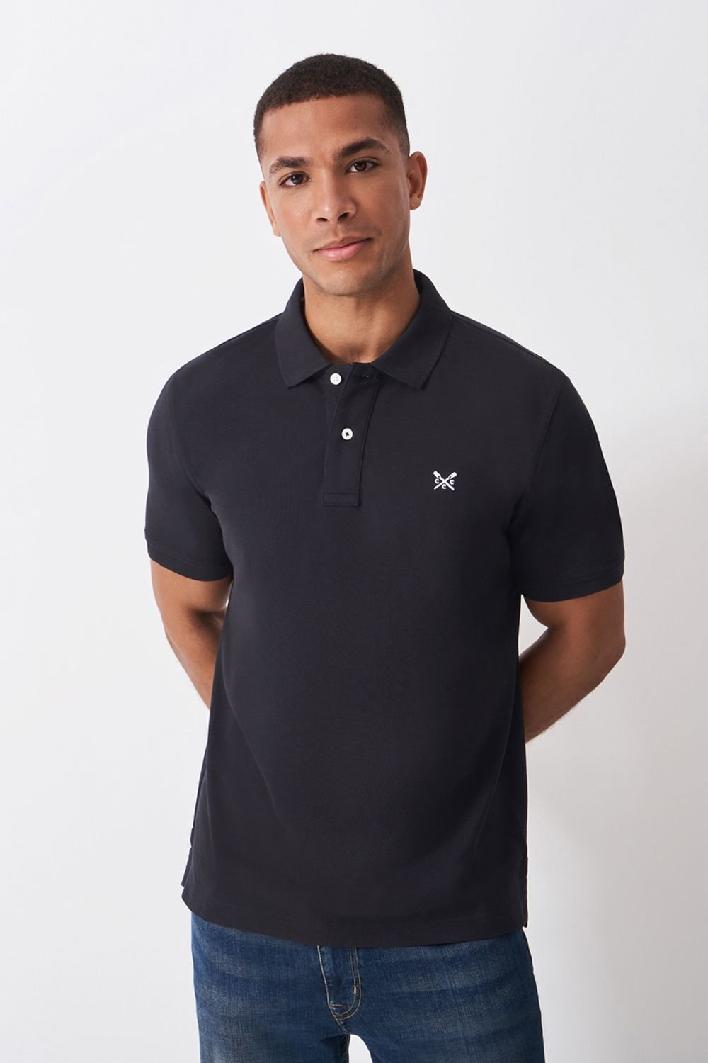 Crew Clothing Crew Clothing Men's Classic Pique Polo Black - 2