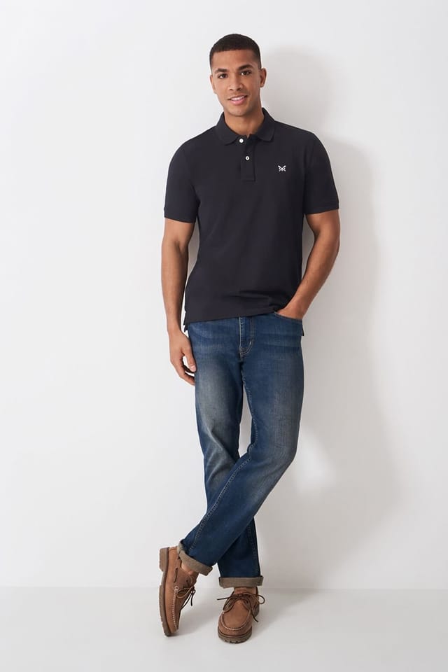 Crew Clothing Crew Clothing Men's Classic Pique Polo Black - 2