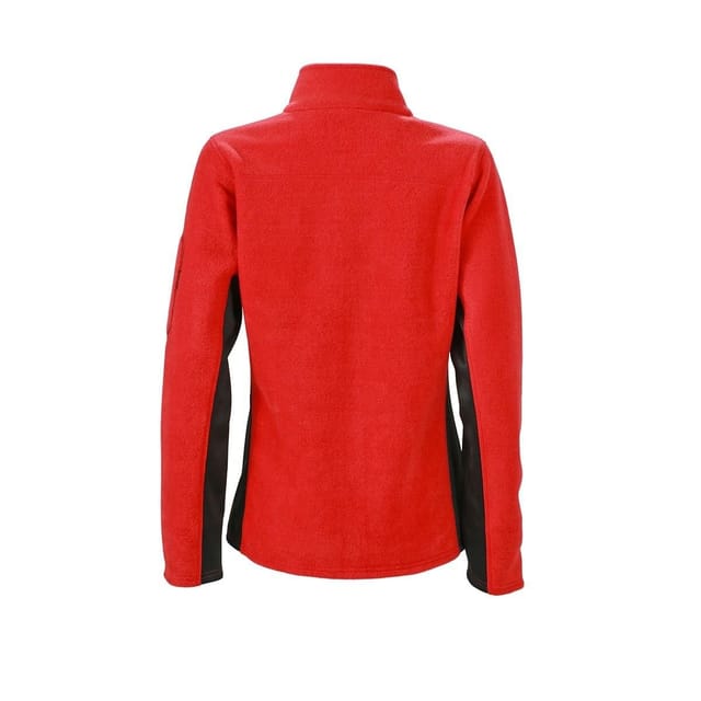 James and Nicholson James and Nicholson Women's Strong Work Fleece Jacket in Red - 2