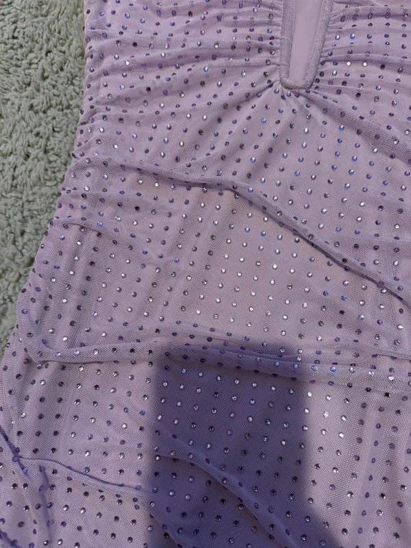 Bershka Lilac Sequin Embellished Mini Dress