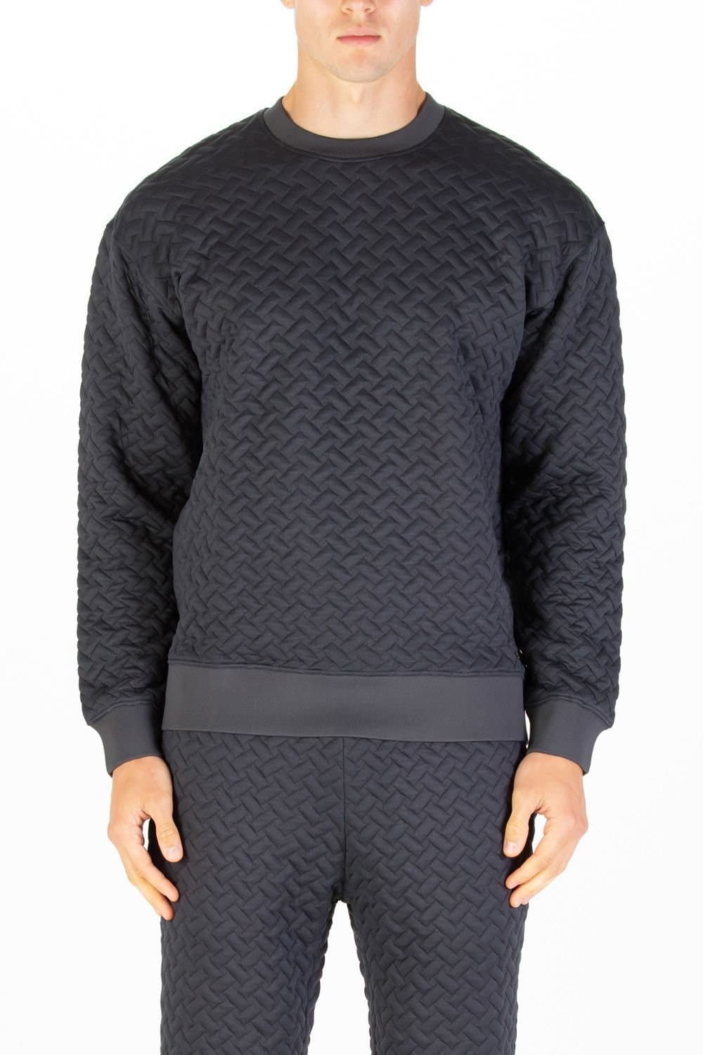 Luke 1977 Luke 1977 Men's Torridon Texture Sweatshirt in Charcoal