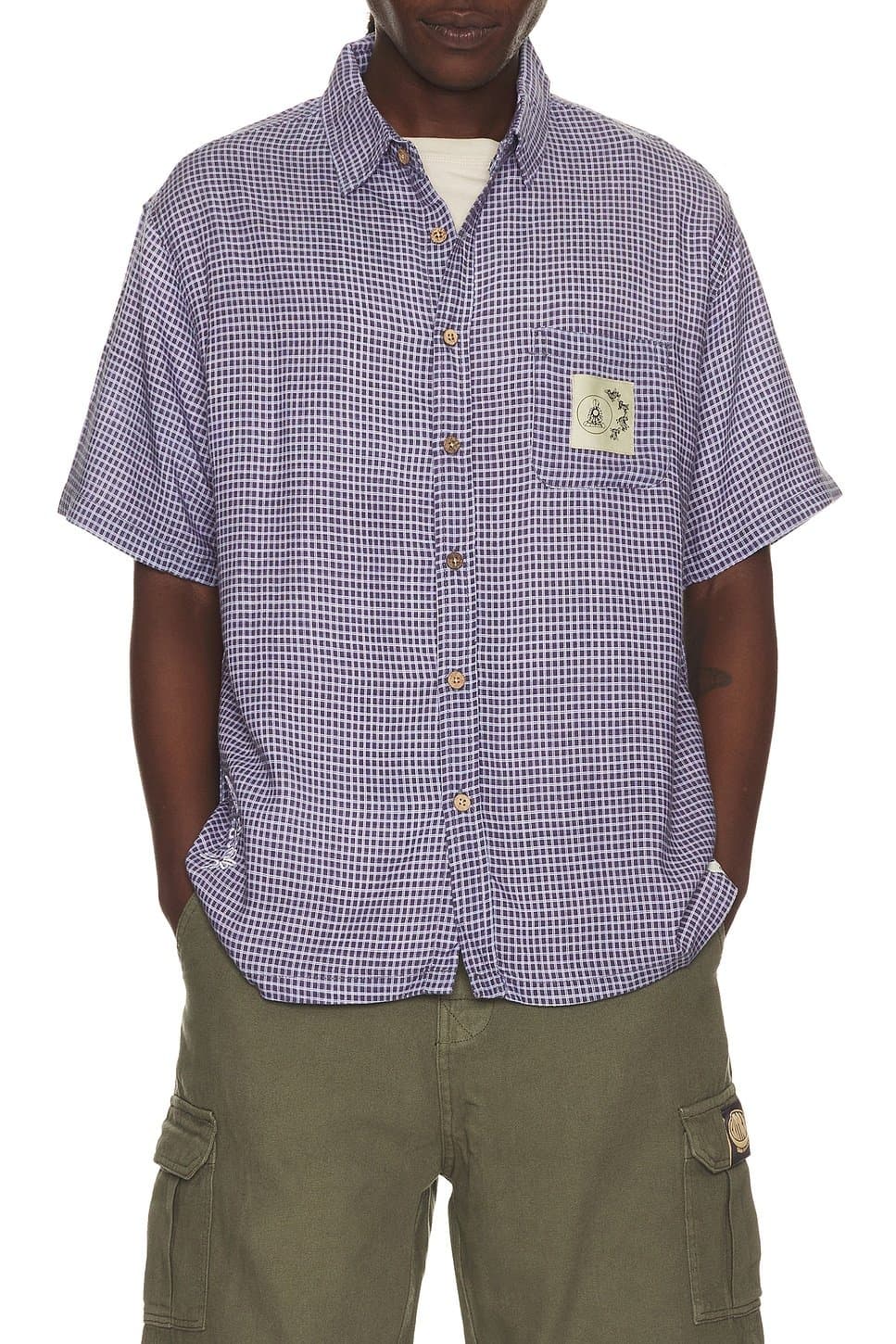 revolve Revolve Wingnut Shirt in Worker Blue