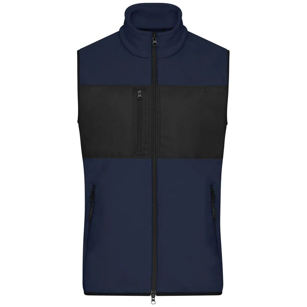 James and Nicholson James and Nicholson Men's Contrast Fleece Gilet in Navy