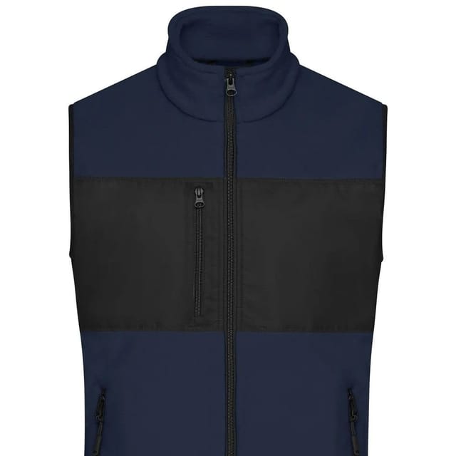 James and Nicholson James and Nicholson Men's Contrast Fleece Gilet in Navy - 2