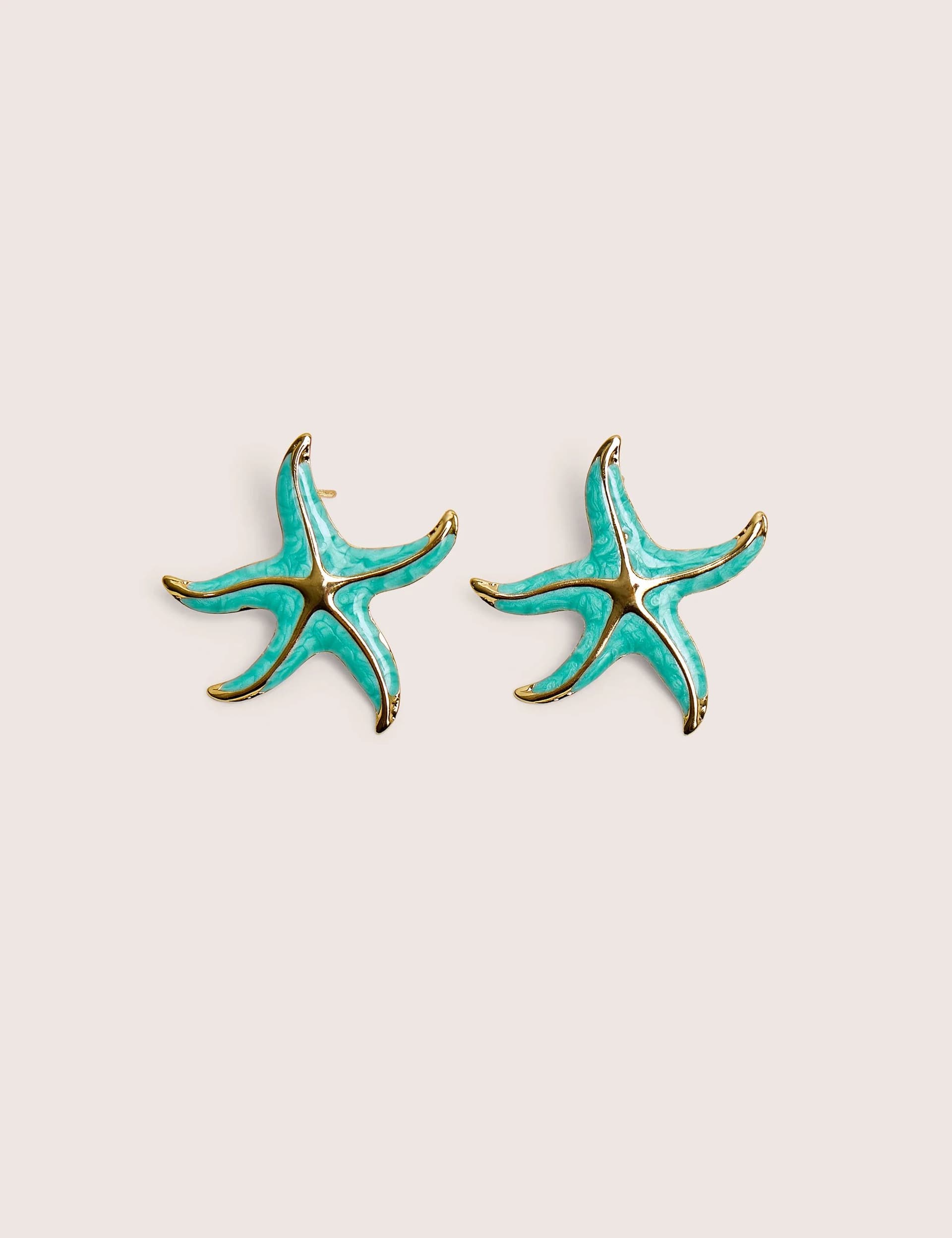 Public Desire Blue Starfish Earring With Gold Detail