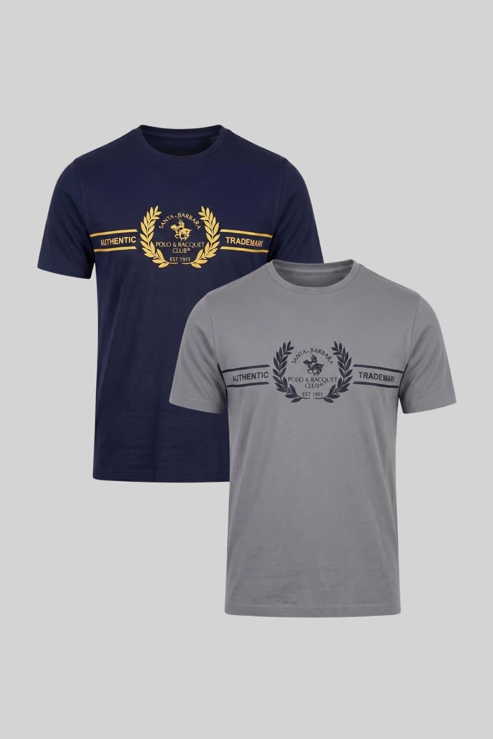 Santa Barbara Polo & Racquet Club Santa Barbara Polo & Racquet Club Men's 2 Pack Cotton Rich