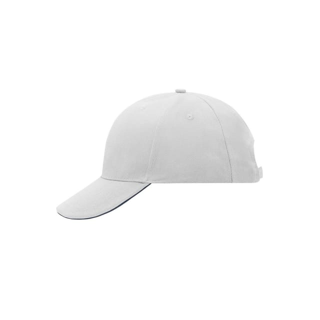Myrtle Beach Myrtle Beach Men's 6 Panel Sandwich Peak Baseball Cap in White - 3