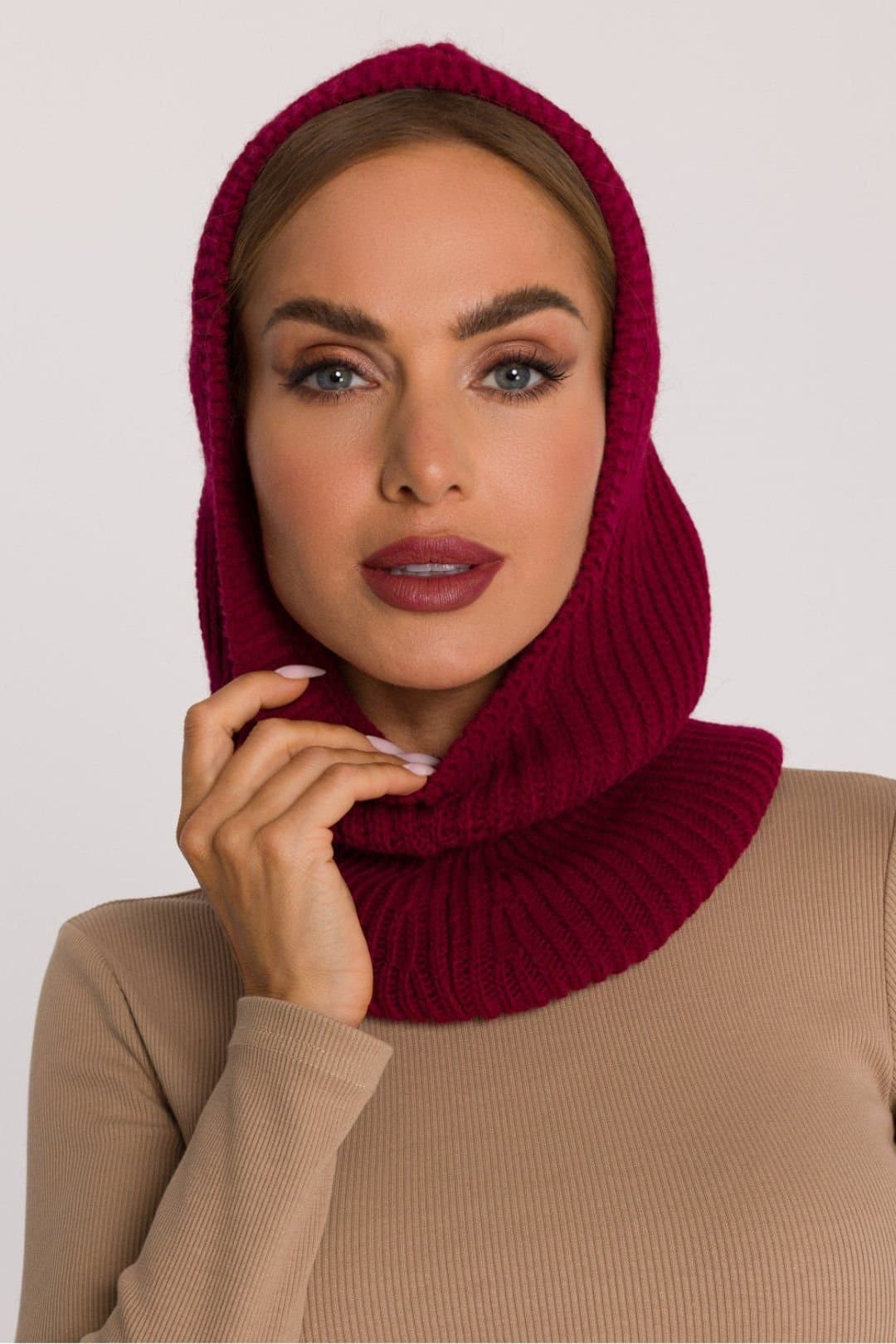 Love Lace Love Lace Women's Burgundy Balaclava Hat