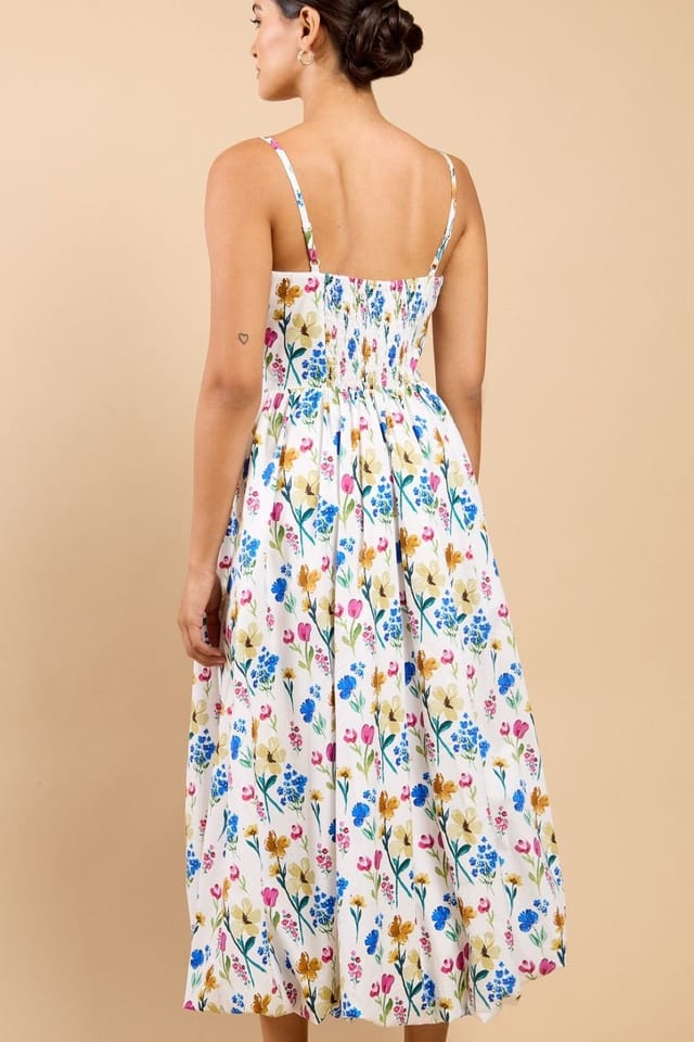 Little Mistress Little Mistress Women's Floral Print Balloon Hem Midaxi Dress by Vicky Pattison - 2