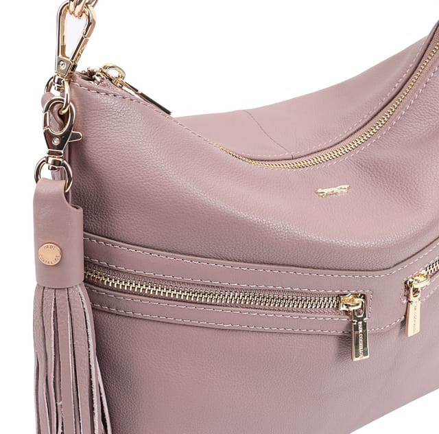 Paul Costelloe Paul Costelloe Women's Azores Leather Multi Way Day Bag in Pink - 3
