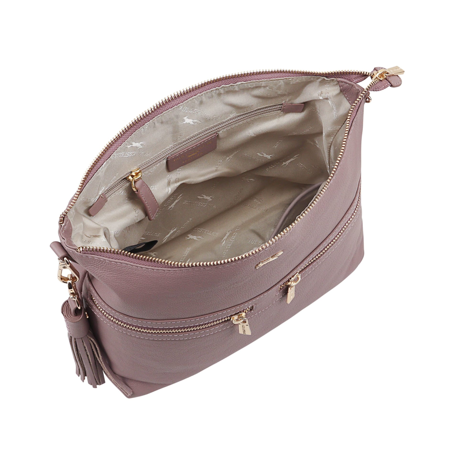Paul Costelloe Paul Costelloe Women's Azores Leather Multi Way Day Bag in Pink - 4