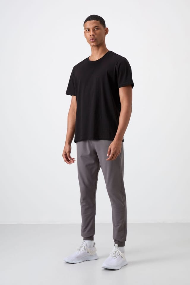 Tommy Life Tommy Life Men's Regular Fit Cotton Blend Sweatpants in Charcoal - 3