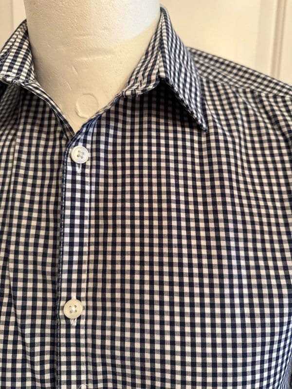 New Look Men's Black Gingham Long Sleeve Shirt