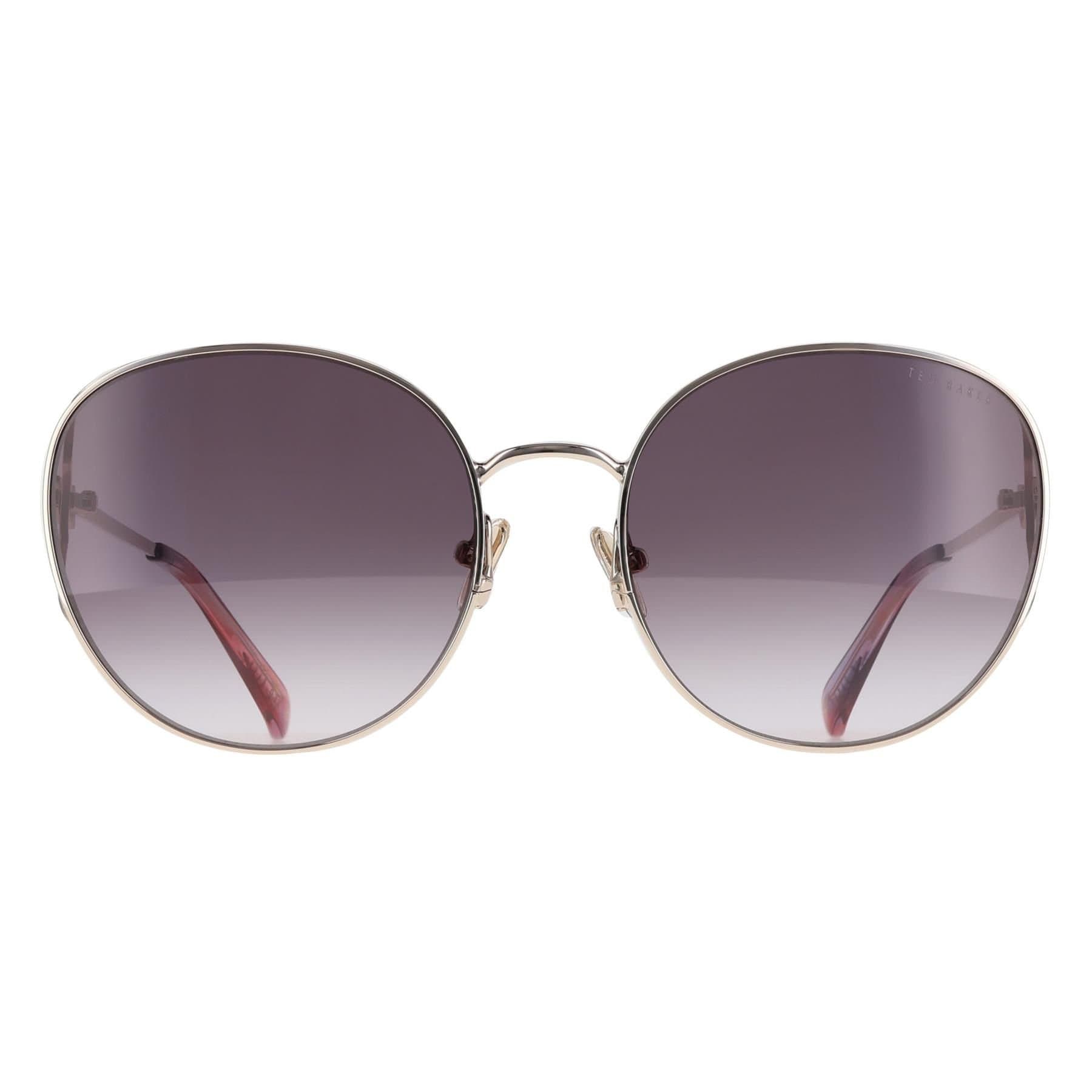 Ted Baker Ted Baker Women's Round Gloss Light Gold Grey Gradient TB1775 Lake
