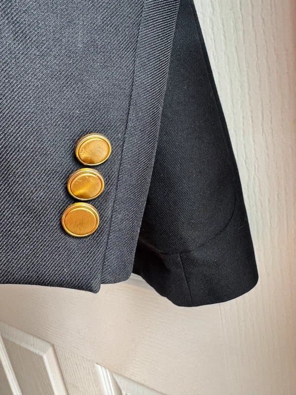 Marks & Spencer Vintage Marks & Spencer St Michael Navy Wool Blend Blazer – UK 42L