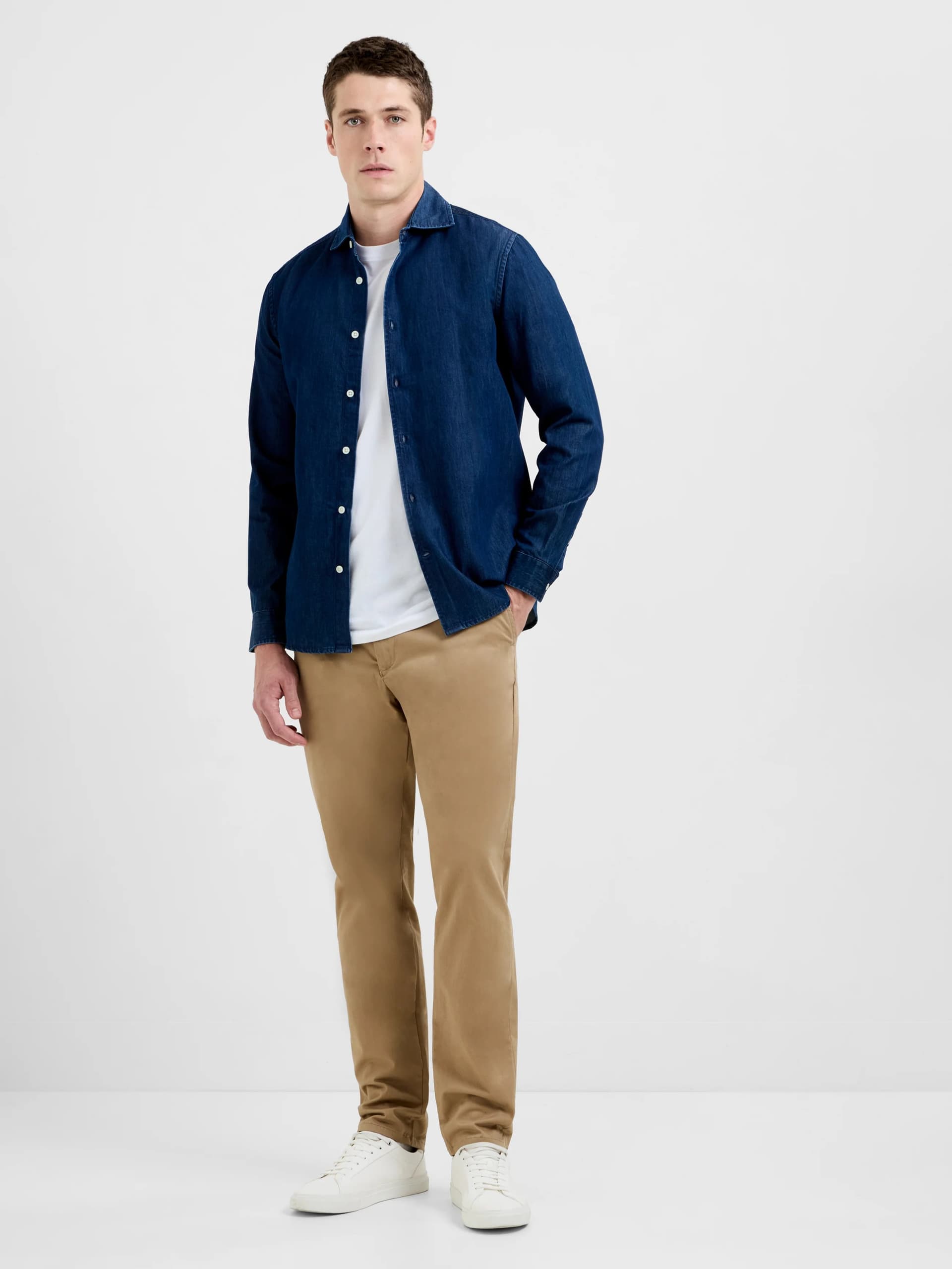 French Connection French Connection Navy Blue Denim Shirt