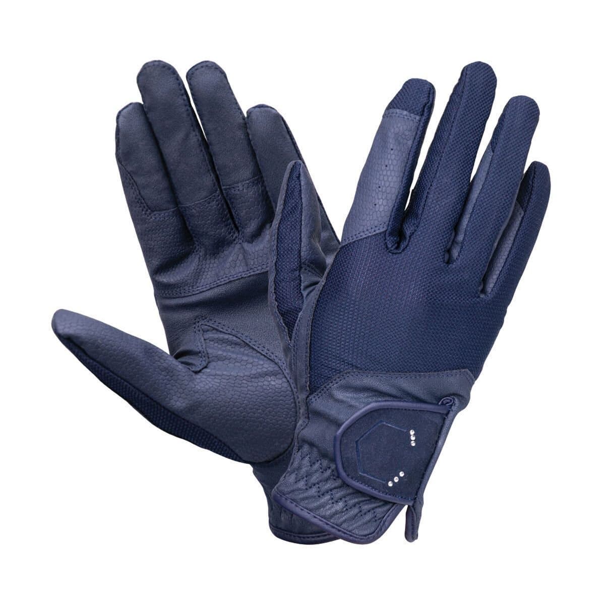 Coldstream Coldstream Men's Blakelaw Diamante Riding Gloves in Navy