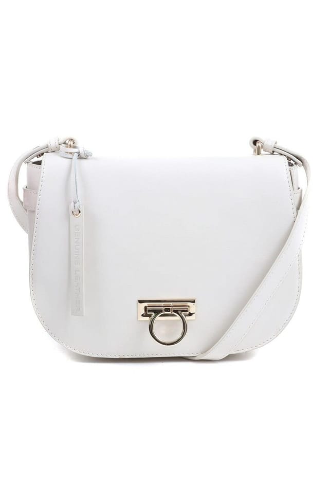Jones Bootmaker Jones Bootmaker Women's Leather Saddle Bag in White - 2