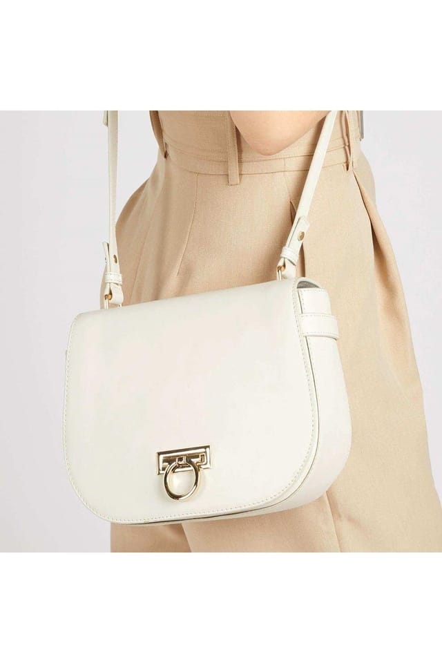 Jones Bootmaker Jones Bootmaker Women's Leather Saddle Bag in White - 3