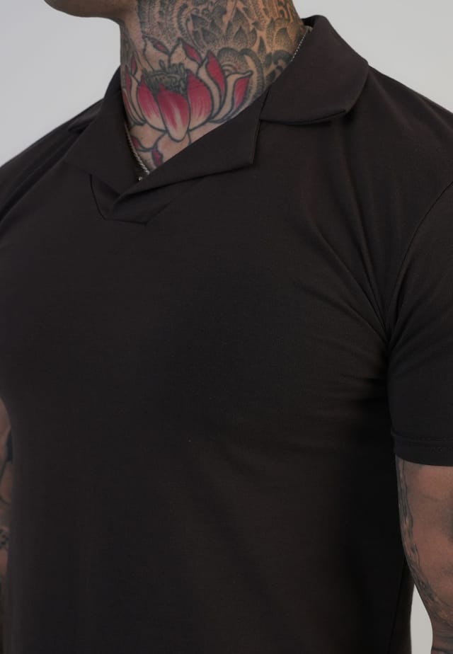 SikSilk SikSilk Men's Revere Polo in Brown - 2