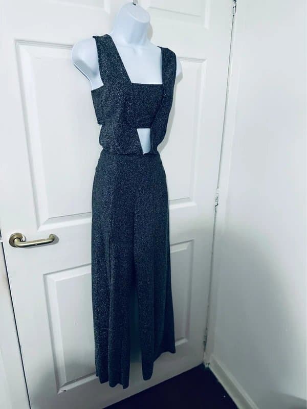 Ann Summers Beautiful Ann Summers Co-Ord Sparkling Charcoal Grey Size Uk S Brand New