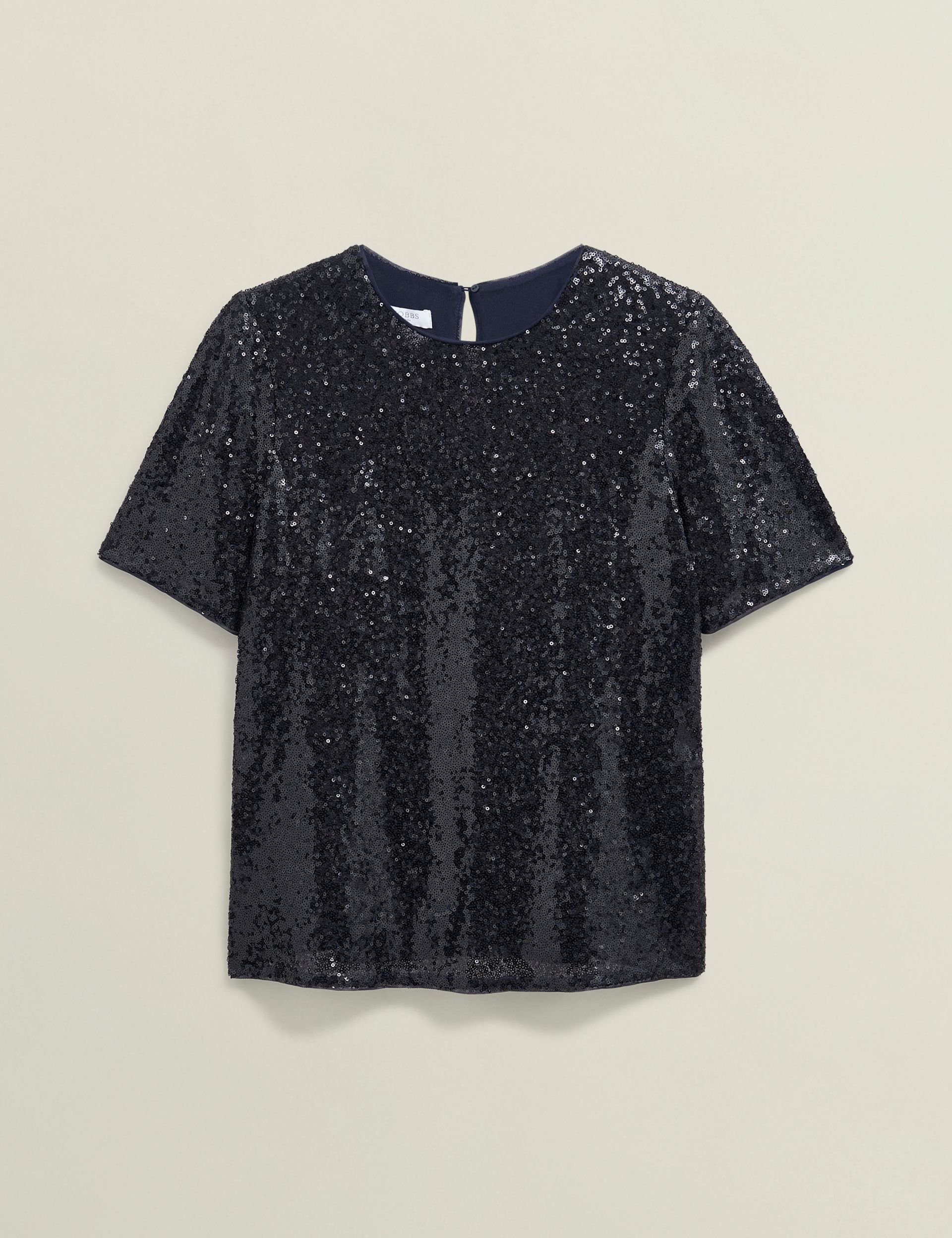 Hobbs London Hobbs London Women's Lilibet Sequin Top in Dark Navy - 2