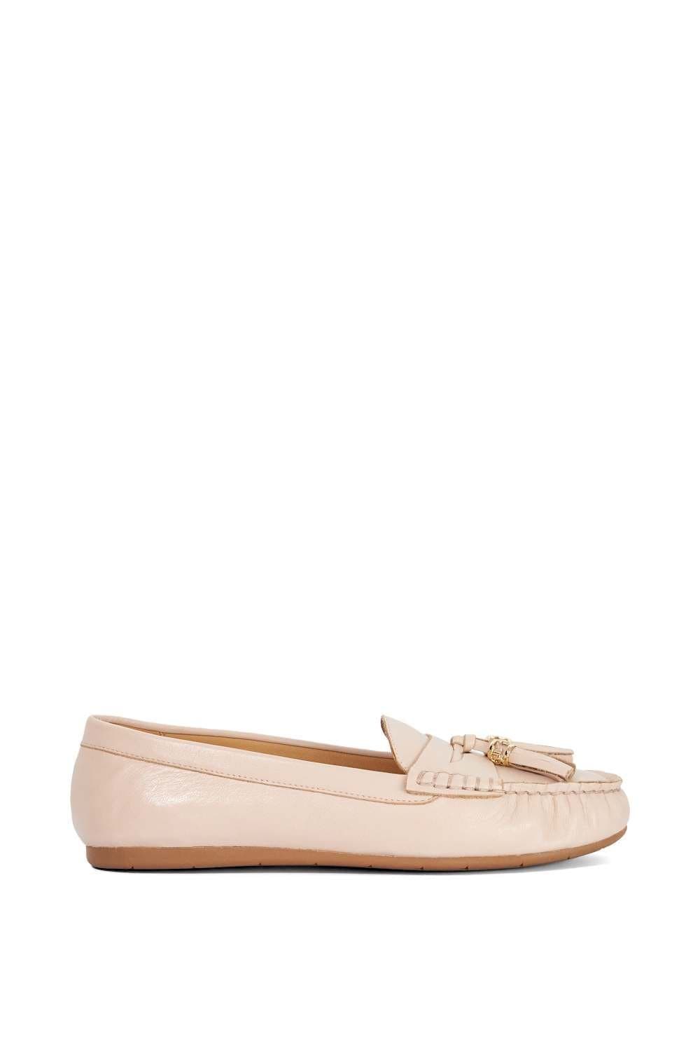 Dune London Dune London Pink Leather Moccasin Loafers
