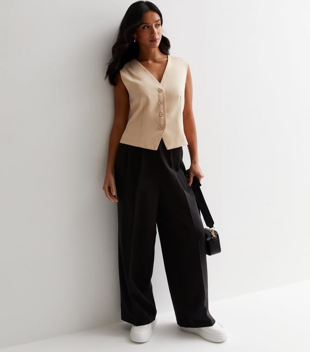 New Look Women's Petite Black Wide Leg Trousers New Look - 2