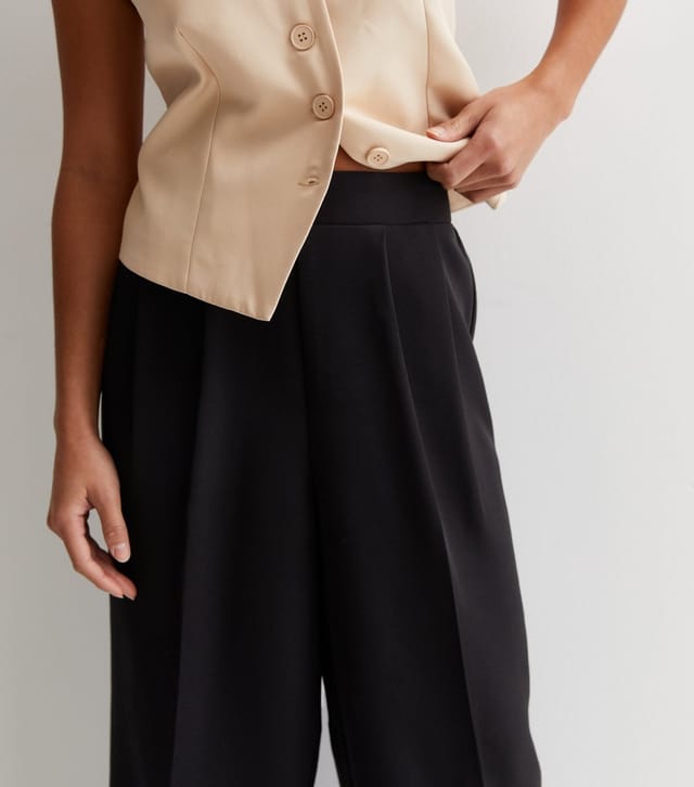New Look Women's Petite Black Wide Leg Trousers New Look - 3