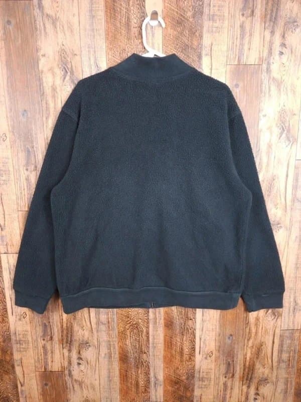 Champion Champion Green Teddy Fleece Bomber Jacket - Zip Up Varsity - Mens L