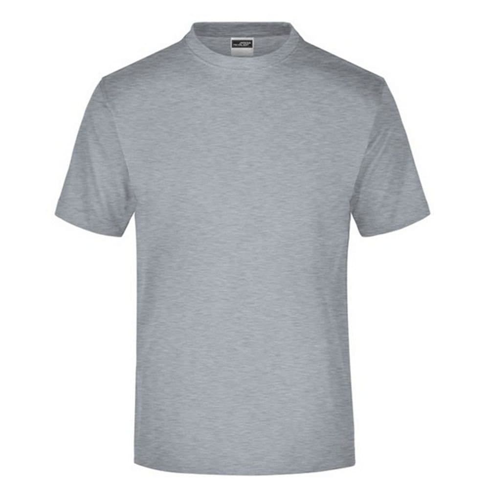 James and Nicholson James and Nicholson Men's Medium Round Neck T-Shirt in Grey