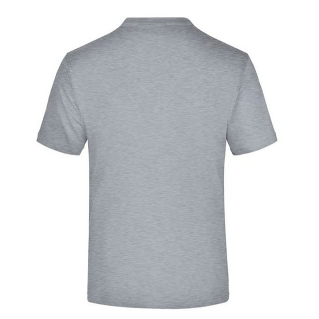 James and Nicholson James and Nicholson Men's Medium Round Neck T-Shirt in Grey - 2