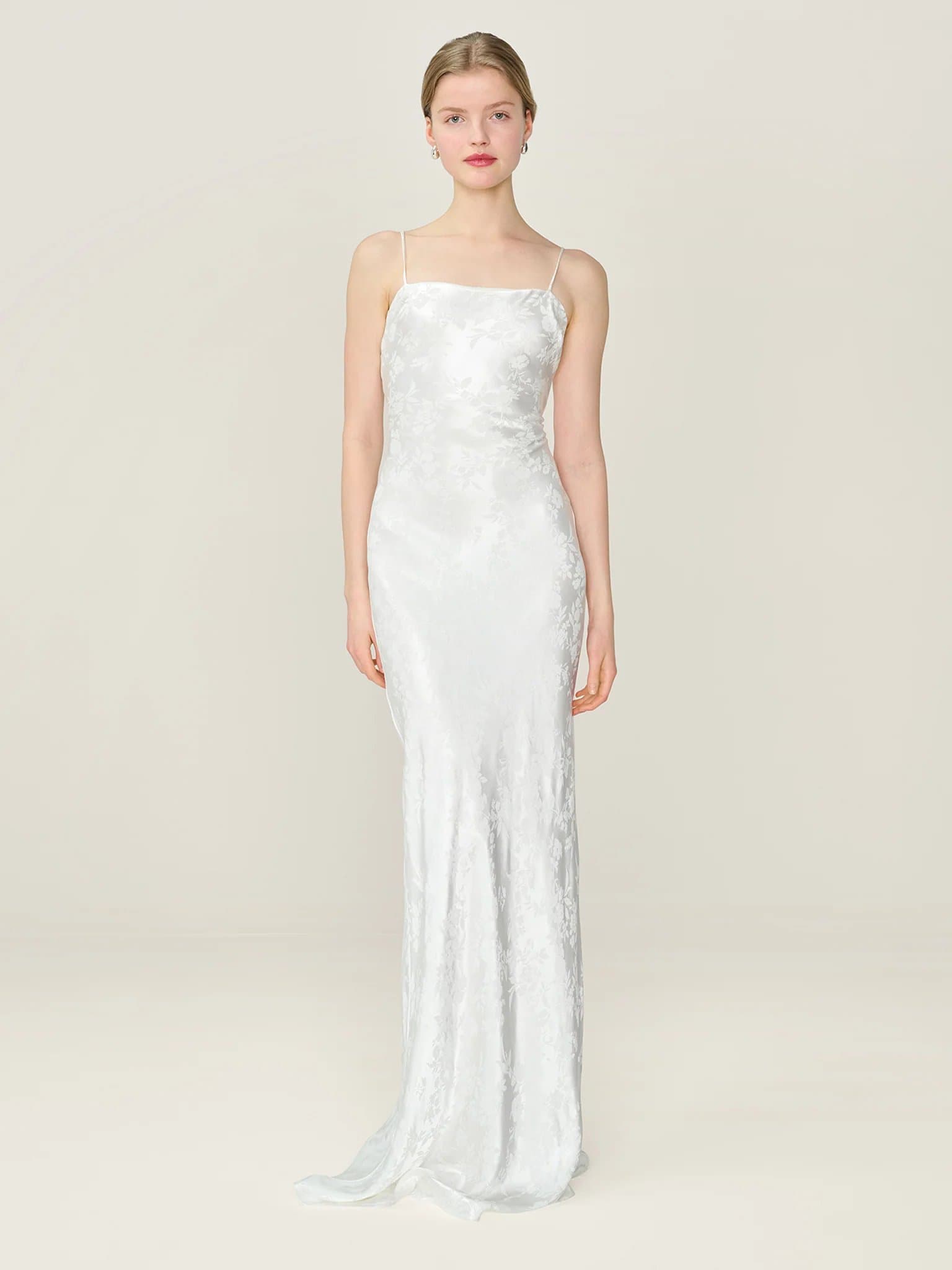 OMNES Mira Jacquard Dress in Ivory