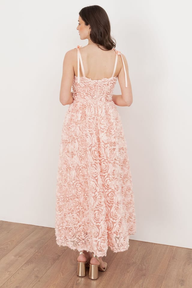 Maya Deluxe Maya Deluxe Women's Floral Cami Midi Dress in Peach - 2